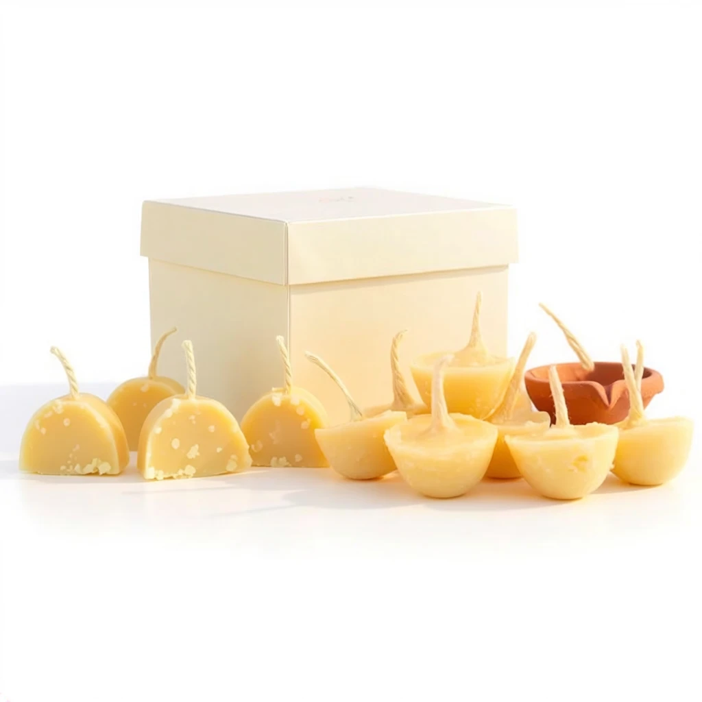 Madhuma Ghee Jyoti – Ready-to-Light Ghee Diya Battis for Puja | 30-Day Pack